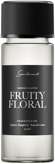 Scentiment Diffuser Oil- Fruity Floral Designer Collection | Aromatherapy Home Fragrance | Luxurious Scent with Notes of Apricot, Pear, Jasmine, Raspberry, Rose de Grasse (20ml) - Bloomnest