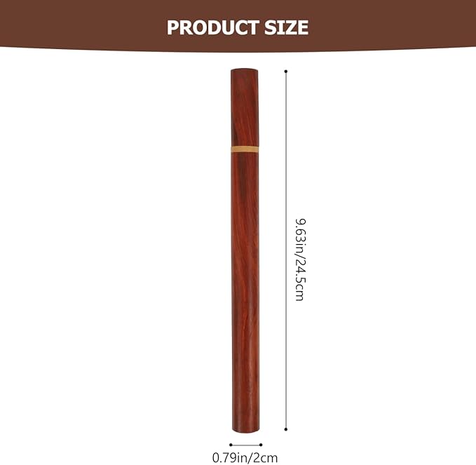 Healifty Incense Holder Vintage Rosewood Incense Tube Stick Burner Kitchen Tea Tube Coffee Storage Canisters Jar Buddhist Supply Aromatherapy Case Dark Red - Bloomnest
