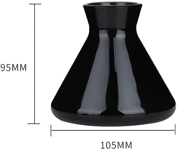 WAIT FLY Creative Glass Diffuser Bottles for Essential Oils, Replacement Diffusers, Reed Sticks, Crafts, Spa, Home Decoration-Black-7 OZ WAIT+FLY
