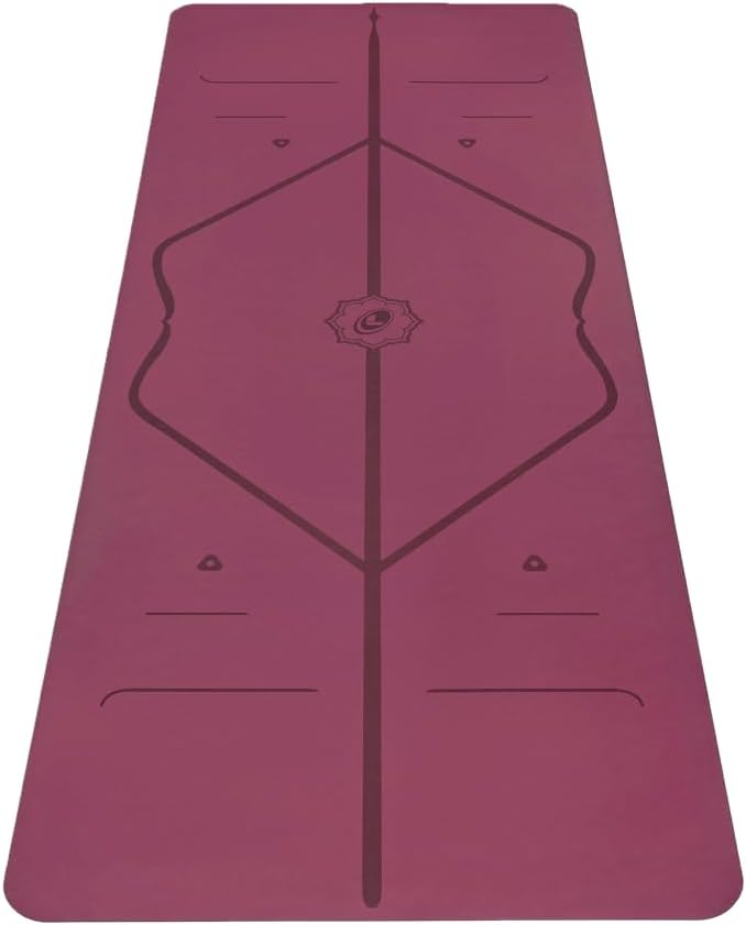 Liforme Original Yoga Mat – Free Yoga Bag Included - Patented Alignment System, Warrior-like Grip, Non-slip, Eco-friendly, sweat-resistant, long, wide, 4.2mm thick mat for comfort - Bloomnest