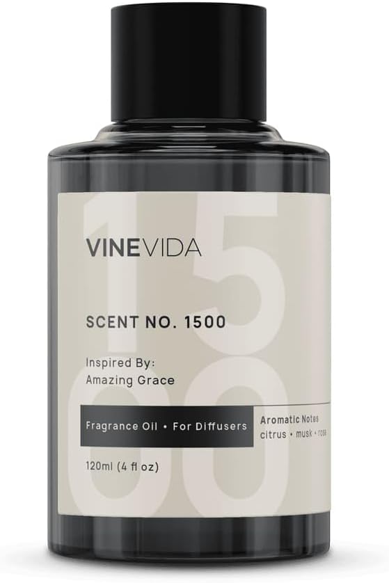 VINEVIDA [4 Fl Oz] Scent NO. 1500 Fragrance Oil for Cold Air Diffusers, Aromatic Notes of Citrus Musk Rose, Essential Oils for Diffuser Oil Refill & Air Freshener Room Spray - Bloomnest