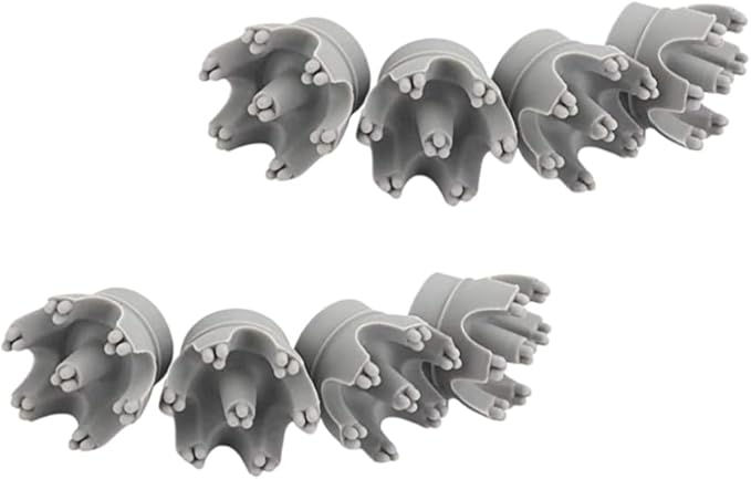 EXCEART Electric Massage Head Replacement 8Pcs Kneading Vibrating Massager Heads for Neck and Body Stress Relief Durable Grey Massager Accessories EXCEART