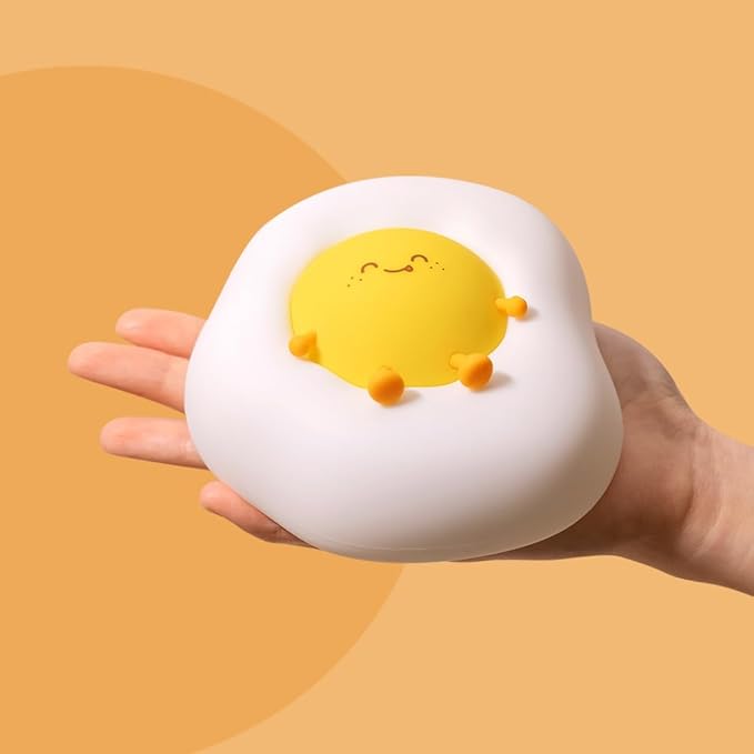 Egg Night Light for Kids,Toddler, Baby Nursery, Cute Nightlight Silicone Lamp for Sleeping Companion, Auto Off 30Min Timer, Cordless Rechargeable Battery - Bloomnest