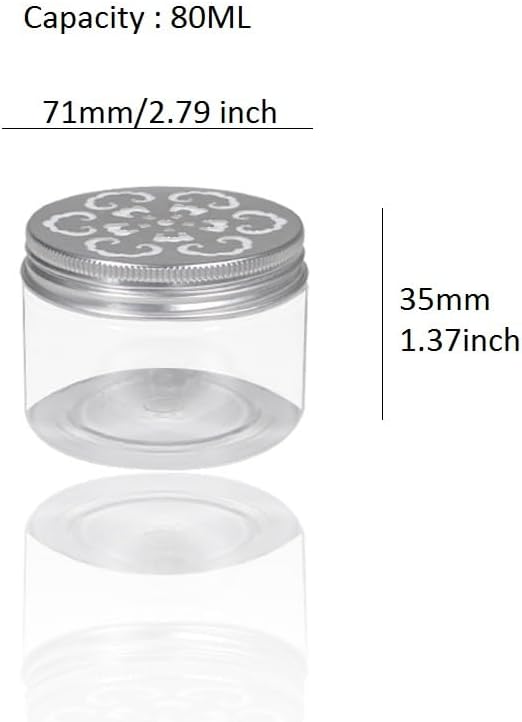 12 pcs 3 Styles Air Freshener Solid Perfume Aroma Diffuser Empty Storage Containers with Hollow Lids 80ml 2.7 OZ Screw Lid Round Jars Sample for Aromatherapy (12) - Bloomnest