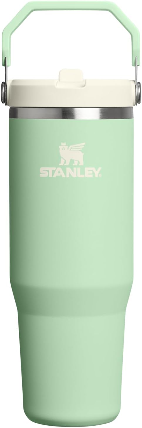 STANLEY IceFlow 2.0 Flip Straw Tumbler with Handle 30 oz | Twist On Lid and Flip Up Straw | Leak Resistant Water Bottle | Insulated Stainless Steel | BPA-Free | Pistachio - Bloomnest