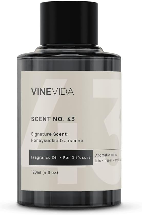 VINEVIDA [4 Fl Oz] Honeysuckle & Jasmine Fragrance Oil for Cold Air Diffusers, Essential Oils for Diffuser Oil Refill & Air Freshener Room Spray - Bloomnest