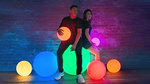 LOFTEK 16-inch Large Nursery Night Light Ball: 16 Colors Change Floating Light with Remote Control, Rechargeable and Waterproof Night Lights,for Home Decor Study Area, Living Room - Bloomnest