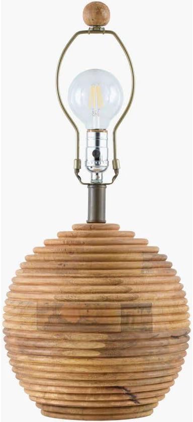 Mark&Day Table Lamps, Tiffiney Rustic Brown Bedside Table Lamp for Nightstand Bedroom, Living Room or Office (24" H x 14" W x 14" D) - Bloomnest