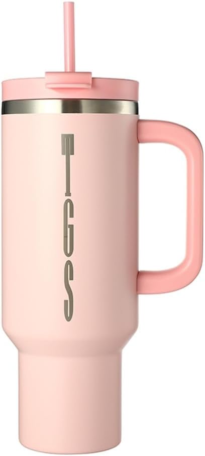 Stainless Steel Insulated Tumbler with Handle Lid and Straw, 40oz Keeps Drinks Cold for 12 Hours or hot for 8 Hours, Vacuum Insulated Water/Coffee/Tea Bottle for Home/Office/Car/Travel-Gift - Bloomnest