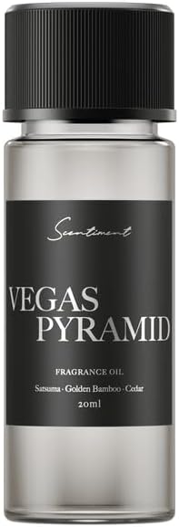 Scentiment Diffuser Oil- Vegas Pyramid | Aromatherapy Home Fragrance | Inspired by Luxor® Las Vegas | Luxurious Scent with Notes of Satsuma, Golden Bamboo, Cedar (20ml) - Bloomnest