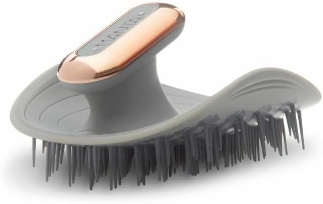 MANTA Pulse Electric Scalp Massage Brush – Wet Exfoliating Scalp Massager, Shampoo Brush for Hair Growth with Shower Holder, Grey MantaHair