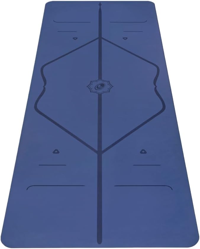 Liforme Original Yoga Mat – Free Yoga Bag Included - Patented Alignment System, Warrior-like Grip, Non-slip, Eco-friendly, sweat-resistant, long, wide, 4.2mm thick mat for comfort - Bloomnest