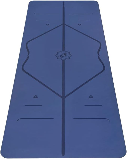 Liforme Original Yoga Mat – Free Yoga Bag Included - Patented Alignment System, Warrior-like Grip, Non-slip, Eco-friendly, sweat-resistant, long, wide, 4.2mm thick mat for comfort - Bloomnest