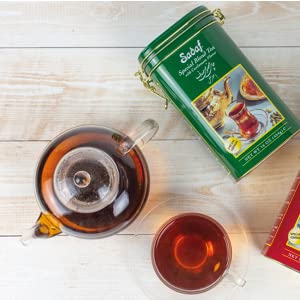 Sadaf Cardamom Tea Loose Leaf Box 16 oz - Special Blend Cardamom Ceylon Black Tea - Product harvested in Sri Lanka - Bloomnest