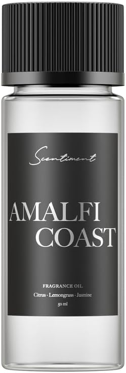 Scentiment Diffuser Oil - Amalfi Coast | Aromatherapy Fragrance | Inspired by W Hotels® | Notes of Bergamot, Lemongrass, Jasmine, Lily, Magnolia & Koa Wood (50 mL) Scentiment