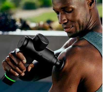 Hyperice Hypervolt 2 Black - Featuring Quiet Glide Technology - Handheld Percussion Massage Gun | 3 Speeds, 5 Interchangeable Heads | Helps Relieve Sore Muscles and Stiffness |FSA and HSA - Bloomnest