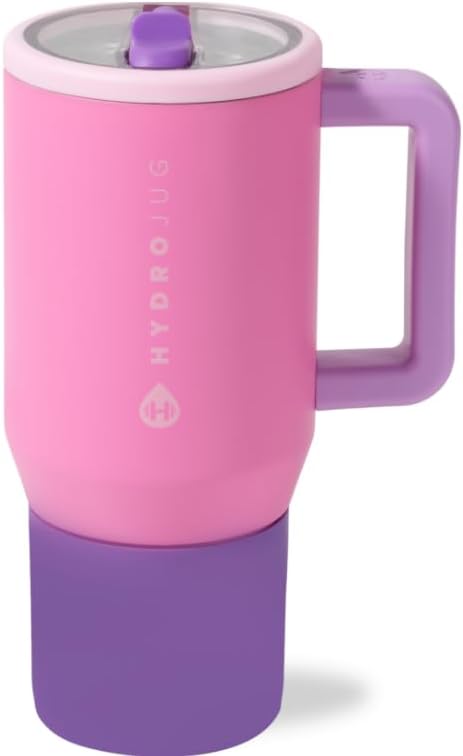 HydroJug Kids - 20 oz Insulated Kids Water Bottle with Flip Straw & Handle | Leak-Proof & Durable | Perfect for School, Sports, Lunch, Travel & Camp, Pink Sugar - Bloomnest