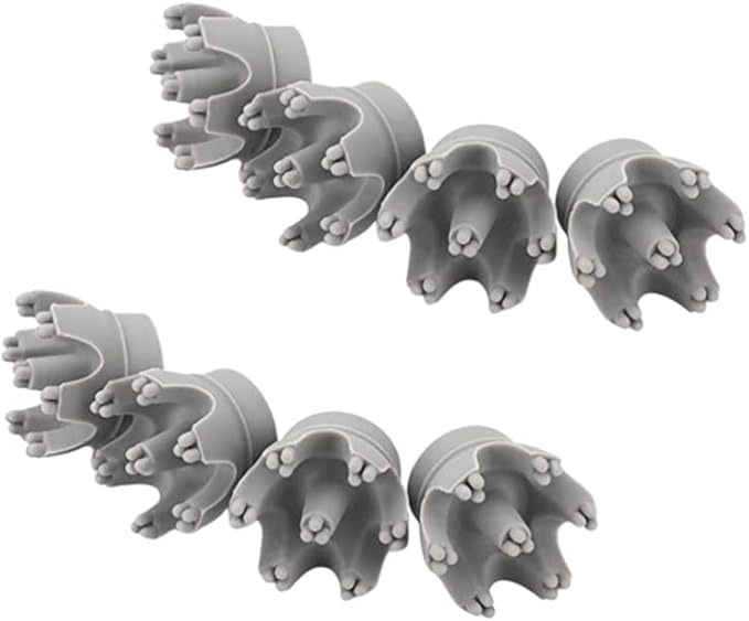EXCEART Electric Massage Head Replacement 8Pcs Kneading Vibrating Massager Heads for Neck and Body Stress Relief Durable Grey Massager Accessories EXCEART