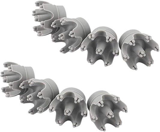 EXCEART Electric Massage Head Replacement 8Pcs Kneading Vibrating Massager Heads for Neck and Body Stress Relief Durable Grey Massager Accessories EXCEART