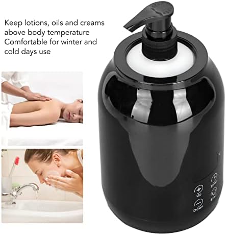 Massage Oil Warmer Bottle Professional Electric Lotion Digital Heater for SPA, LED Automatic Oil Warmer Heated Oil Lotion Cream with Two Oil Bottle for Salon, Barber Shops, Home