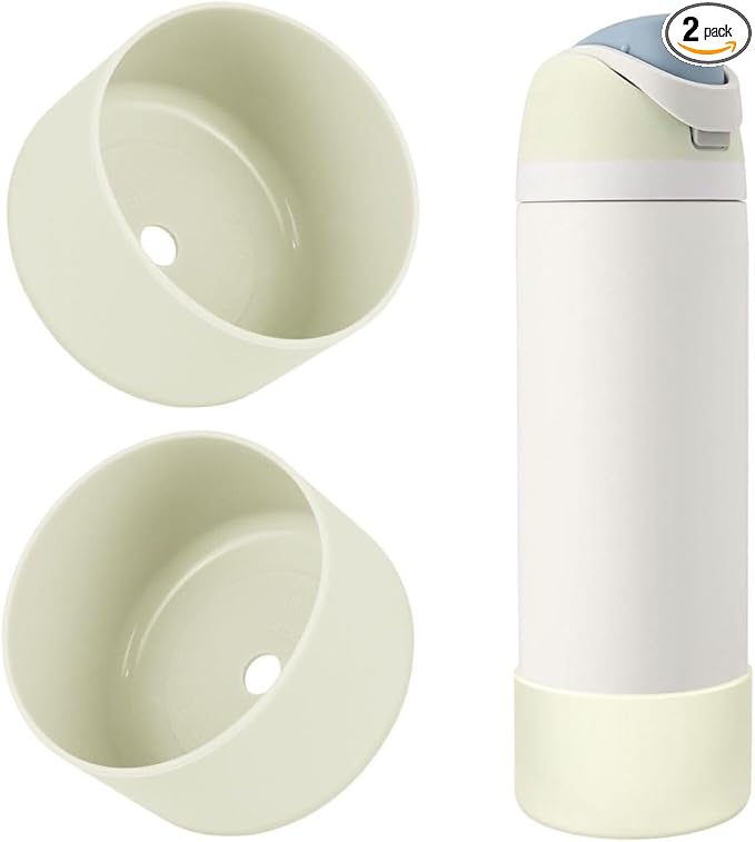 2PCS Silicone Water Bottle Boot, Compatible with Owala 24oz 32oz 40oz, Protective Anti-Scratch & Anti-Dent No Noise Sleeve Cover for FreeSip/Twist/Flip Water Bottles (Iced Breeze, 24oz) BKBY