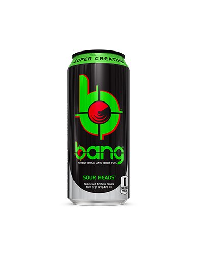 Bang Energy Sour Heads, Sugar-Free Energy Drink, 16-Ounce (Pack of 12) - Bloomnest