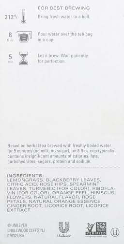 TAZO Wild Sweet Orange Tea Bags, Unsweetened Herbal Tea, Caffeine Free, 20 Total Bags - Bloomnest