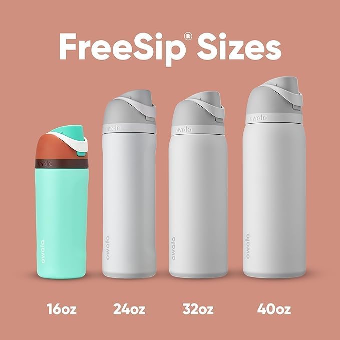 Owala FreeSip Insulated Stainless Steel Water Bottle with Straw for Sports, Travel, and School BPA-Free Sports Water Bottle, 32 oz, Foggy Tide Owala