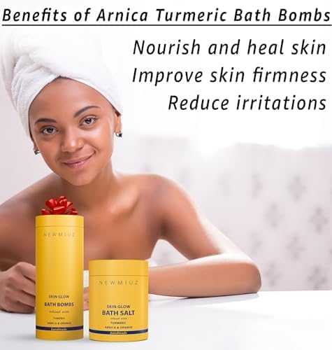 Collagen Bath Bombs Luxurious Bath Foam Gift for Dry Skin Hydration Moisturizing Turmeric Arnica Orange Essential Oil Infused for A Blissful Experience - Bloomnest