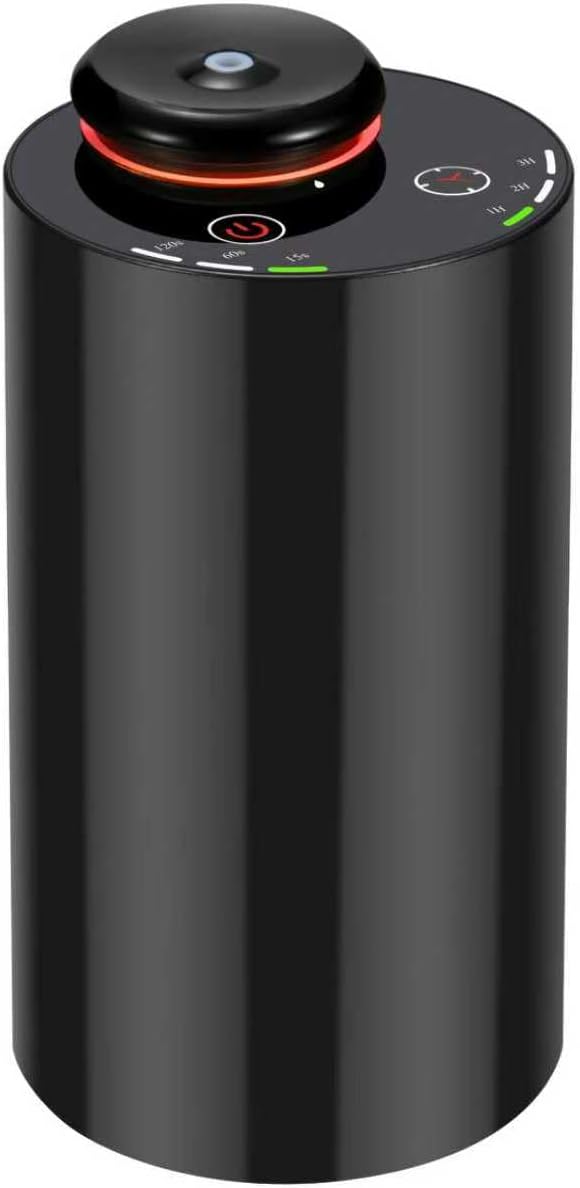 Waterless Essential Oil Diffuser, Battery Powered Mini Scent Air Machine, Aromatherapy Mist Diffuser for Home Room Car Office (Black-PP) - Bloomnest