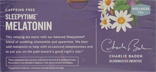 Celestial Seasonings Sleepytime Tea Plus Melatonin, Caffeine Free, Celestial Seasonings Herbal Tea, 18 Bag Box (Pack of 5) - Bloomnest