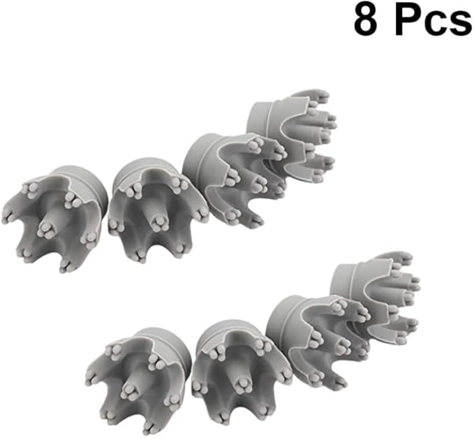 EXCEART Electric Massage Head Replacement 8Pcs Kneading Vibrating Massager Heads for Neck and Body Stress Relief Durable Grey Massager Accessories EXCEART