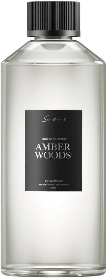 Scentiment Diffuser Oil - Amber Woods | Home Aromatherapy Fragrance Oil (500ml) - Bloomnest