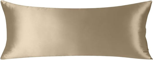 ZIMASILK 100% Pure Mulberry Silk Pillow Cases for Hair and Skin, Soft, Hypoallergenic & Smooth, Both Sides Grade 6A Silk, with Hidden Zipper, Gift for Women Men, 1pc (Body 20"x54", Taupe) - Bloomnest