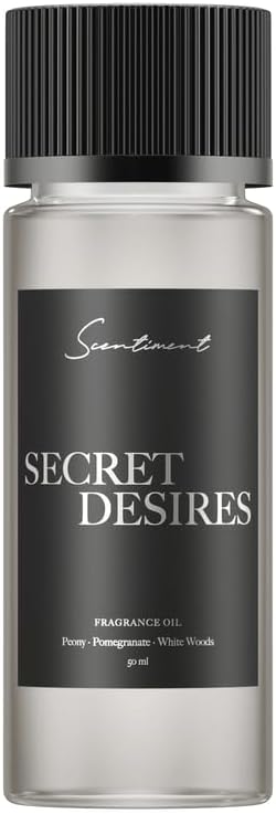 Scentiment Diffuser Oil - Secret Desires | Aromatherapy Fragrance | Inspired by ARIA® Las Vegas | Notes of Lemon Crème, Vanilla, Raspberry, Pomegranate & Peony (50 mL) Scentiment