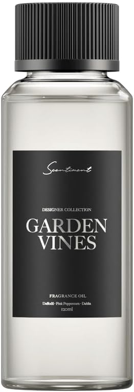 Scentiment Diffuser Oil - Garden Vines Designer Collection | Aromatherapy Home Fragrance | Luxurious Scent with Notes of Daffodil, Pink Peppercorn, Dahlia (120ml) - Bloomnest