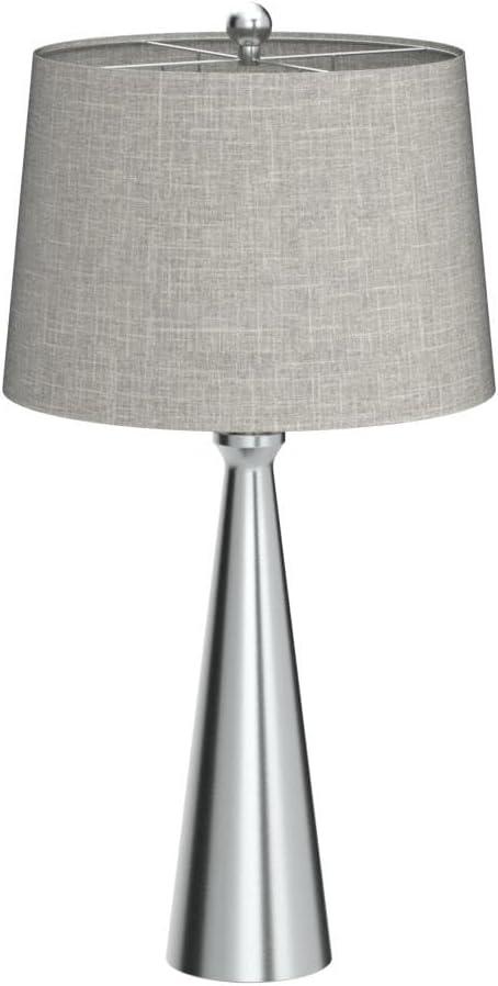 Oneach 25.75" Table Lamps Set of 2 for Living Room Bedroom, Bedside Lamp 3-Way Dimmable Touch Control, Modern Silver Nightstand Light Fabric Shade Vintage Accent Style - Bloomnest