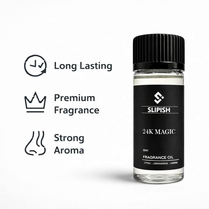 24K Magic Diffuser Oil 50ml – Luxury Fragrance Oil Inspired by Hotel-Style Scents – Citrus, Lemongrass & Jasmine Fragrance Blend – Long-Lasting Scent for Home, Office & Ultrasonic Diffusers - Bloomnest