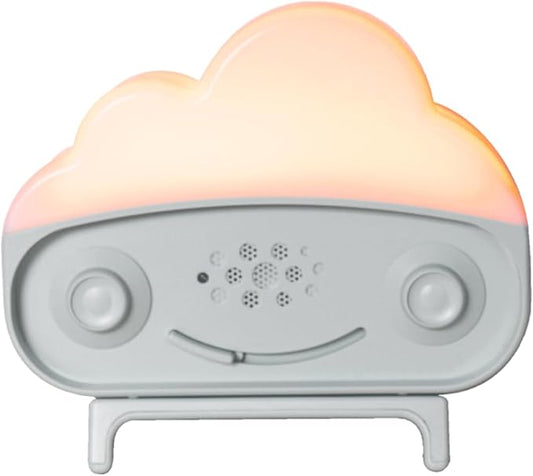 Happiest Baby SNOObie Smart White Noise Machine - Portable Baby Sound Machine with Night Light - 12 Soothing Sounds for Sleep Training, Grey - Bloomnest