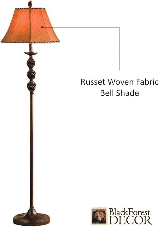 BLACK FOREST DECOR Rustic Lodge Floor Lamp - Pinegrove Standing Lamp for Home & Cabin Decor - Bloomnest