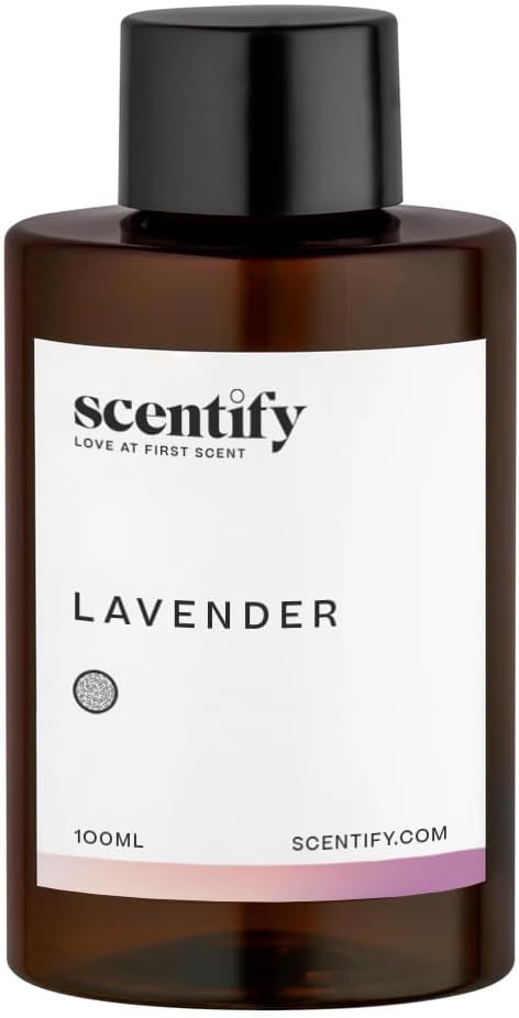 Scentify Lavender Musk Aroma Oil Refill Scent for Oil Diffusers - Bergamot, Vanilla, Cedarwood Scents - Luxurious Relaxing Aromatherapy Diffuser Fragrance 100ml, 3.38 oz Scentify