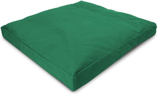 BEAN PRODUCTS MEDITATION CUSHION - Zabuton Meditation Pillows for Sitting on Floor, Yoga Cushion, Cotton Yoga Pillow, Zen Kneeling Prayer Pad- MADE IN USA - Standard 24x24x2, FOREST GREEN - Bloomnest