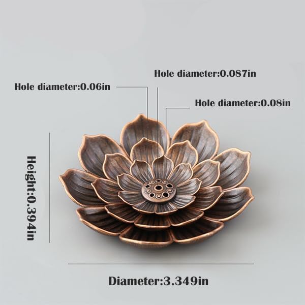 Incense Holder with Incense Stick Tray,Multi-Functional Incense Burner and Stick Holder Combo,Ash Holder (1, Black,Bronzy)