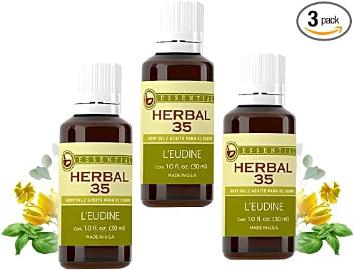 L’EUDINE Herbal 35 Essential Oil – Pack of 3 – 1fl oz Aromatherapy Oils – Eucalyptus and Mint Oil – Promotes Optimal Blood Circulation – Soothing and Calming Effect - Bloomnest