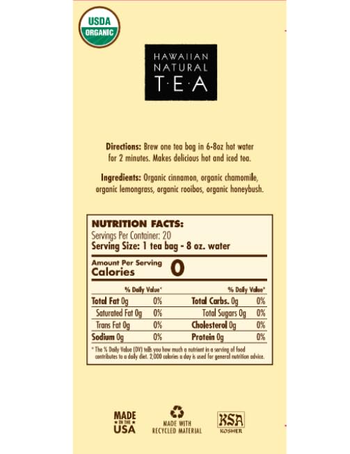 Organic Lemon Chamomile Tea - Caffeine Free Herbal Tea - Supports a Good Night’s Sleep - Calming, Relaxing Tea for Bedtime, Anxiety & Stress - 60 Tea Bags - Bloomnest