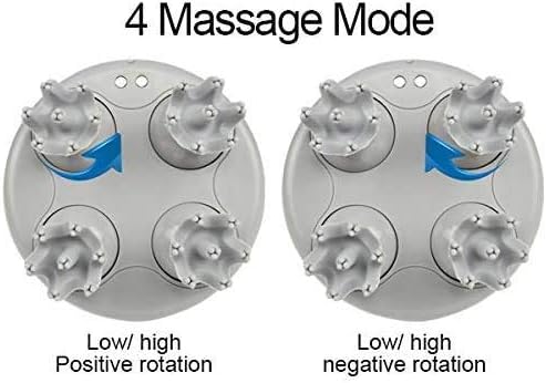 cotsoco Electric Scalp Head & Back Massager, Cordless Hair Massage Waterproof Head Massager with 4 Heads 84 Nodes for Hair Growth, Stress Relief & Deep Clean, Gifts for Men Women, White cotsoco