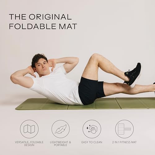 Stakt The Original Foldable Yoga Mat, Premium Fitness & Multi-Purpose Workout Mat with Non-Slip Surface, Portable & Lightweight for Studio or Home Use, As Seen on Shark Tank - Bloomnest