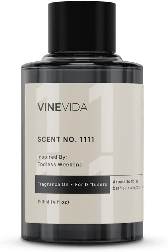 VINEVIDA [4 Fl Oz] Scent NO. 1111 Fragrance Oil for Cold Air Diffusers, Aromatic Notes of Raspberry Magnolia Vanilla, Essential Oils for Diffuser Oil Refill & Air Freshener Room Spray - Bloomnest