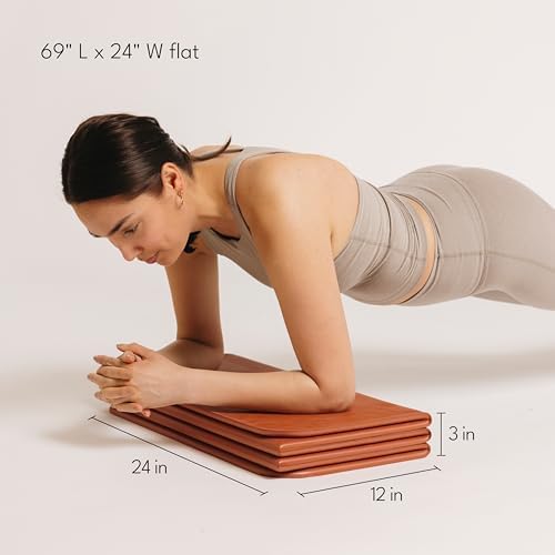 Stakt The Original Foldable Yoga Mat, Premium Fitness & Multi-Purpose Workout Mat with Non-Slip Surface, Portable & Lightweight for Studio or Home Use, As Seen on Shark Tank - Bloomnest