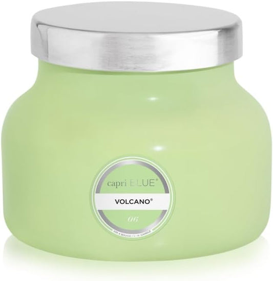 Capri Blue Volcano Scented Candles - Luxury Candles for Home Scented with Tropical Fruit & Sugared Citrus - Long Lasting Soy Wax Blend - Petite Glass Jar (Iced Matcha Green, 8 oz) - Bloomnest